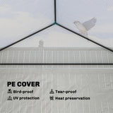 56" x 56" x 75" Raised Garden Bed Greenhouse with PE Cover, White