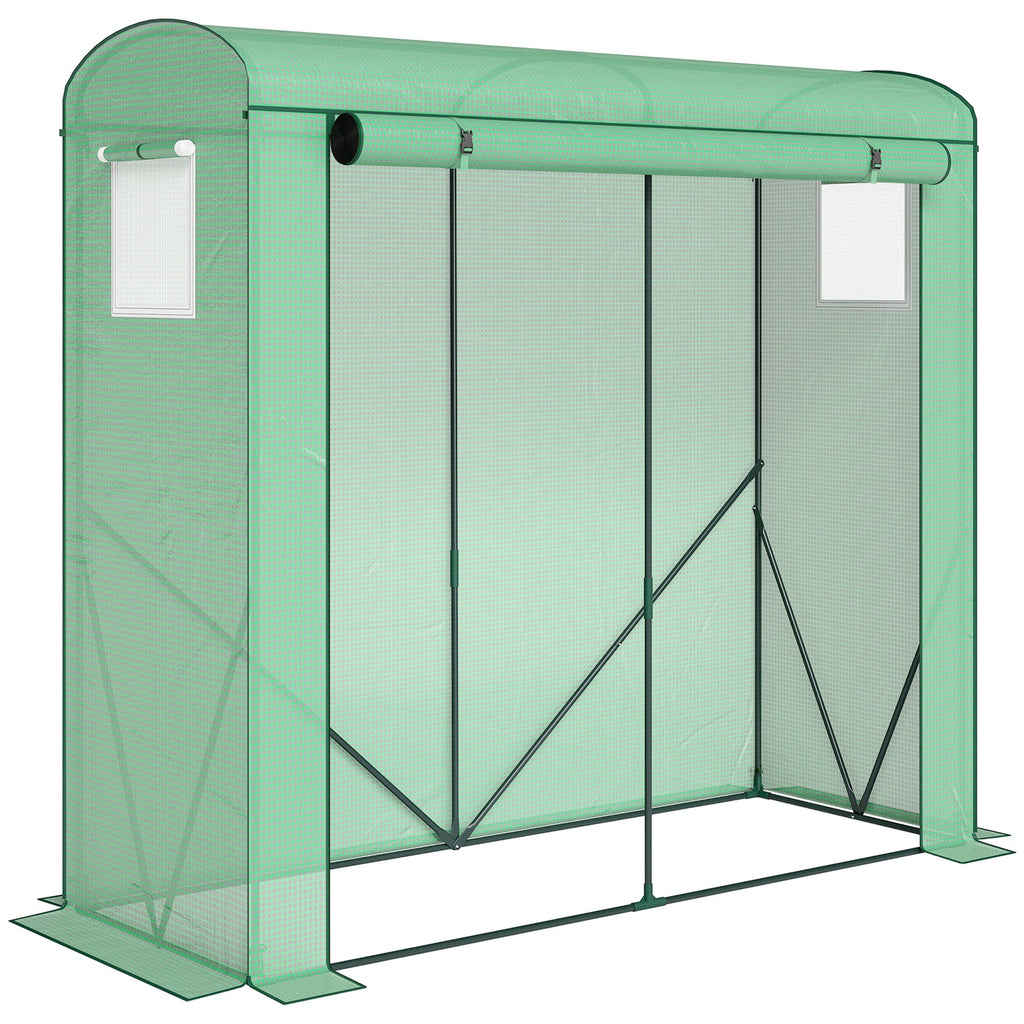 78.7" x 29.5" x 74" Mini Greenhouse, Green