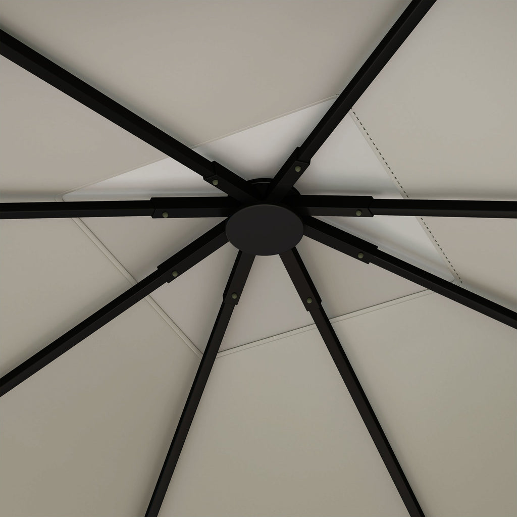 10' x 10' Gazebo Replacement Canopy Top Cover with Drain Holes, Grey