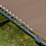 Folding Lounge Chair with Adjustable Backrest and Pillow, Brown