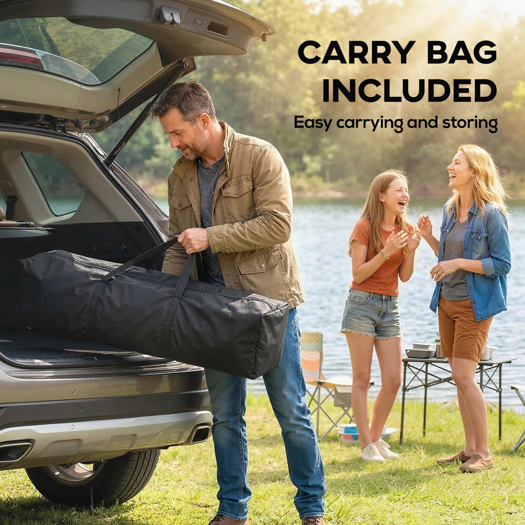 8.2 x 8.2 ft Pop-Up Canopy Tent with 4 Sidewalls & Sandbags, Dark Grey