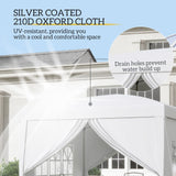 10' x 10' Outdoor Pop Up Party Tent Gazebo with Carrying Bag, White
