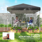 10' x 10' Pop Up Canopy Tent with Sidewalls and Roller Bag, Black