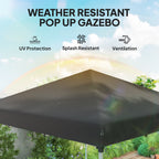 10' x 10' Pop Up Canopy Tent with Sidewalls and Roller Bag, Black