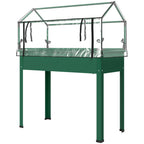 39.4" x 18.9" x 48.8" Raised Garden Bed with Cover, Green