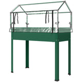 39.4" x 18.9" x 48.8" Raised Garden Bed with Cover, Green
