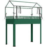 39.4" x 18.9" x 48.8" Raised Garden Bed with Cover, Green
