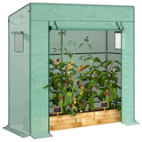77.2" x 30.3" x 77.6" Lean-to Tomato Greenhouse, Green