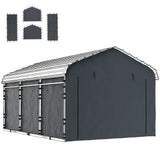 Carport Sidewall Panels Set of 4 for 12' x 20' Carports, Dark Gray