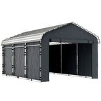 Carport Sidewall Panels Set of 4 for 12' x 20' Carports, Dark Gray