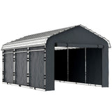 Carport Sidewall Panels Set of 4 for 12' x 20' Carports, Dark Gray