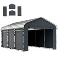 Carport Sidewall Panels Set of 4 for 12' x 20' Carports, Dark Gray