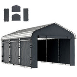 Carport Sidewall Panels Set of 4 for 12' x 20' Carports, Dark Gray