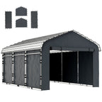 Carport Sidewalls Replacement Kit for 12' x 20' Carport, Dark Grey