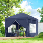 10' x 10' Outdoor Pop Up Party Tent Gazebo with Carrying Bag, Blue