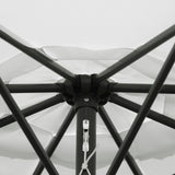 10' x 8' Round Market Umbrella with Crank and Tilt, White
