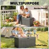 440L Garden Storage Box with Lockable Lid and Gas Rods
