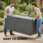 440L Garden Storage Box with Lockable Lid and Gas Rods