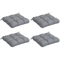 4-Piece Patio Chair Cushions Set with Ties, 19" x 19" x 4"