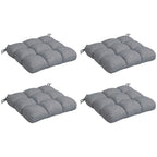 4-Piece Patio Chair Cushions Set with Ties, 19" x 19" x 4"
