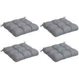 4-Piece Patio Chair Cushions Set with Ties, 19" x 19" x 4"
