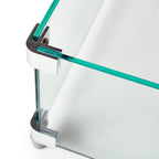 Large Rectangular Glass Fire Table Wind Guard