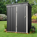 Lofka 5'x 3'Outdoor Storage Shed, Metal Outdoor Storage Cabinet with Single Lockable Door, Waterproof Tool Shed, Backyard Shed for Garden, Patio and Lawn,Grey - Walmart.com