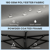 2.6 m Half Garden Parasol with Solar LED Lights and Tilt, Dark Grey