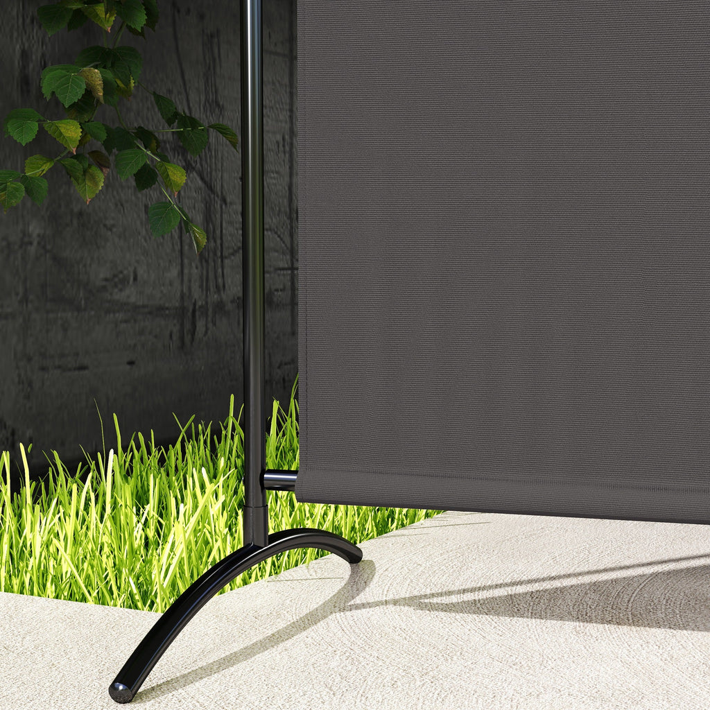5.9FT Outdoor Privacy Screen with UPF30+ Protection, Freestanding, Dark Gray