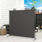 5.9FT Outdoor Privacy Screen with UPF30+ Protection, Freestanding, Dark Gray