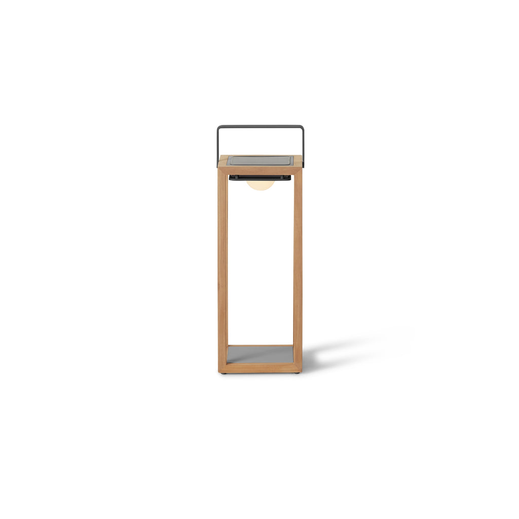 Lux Teak Floor Lamp in Charcoal