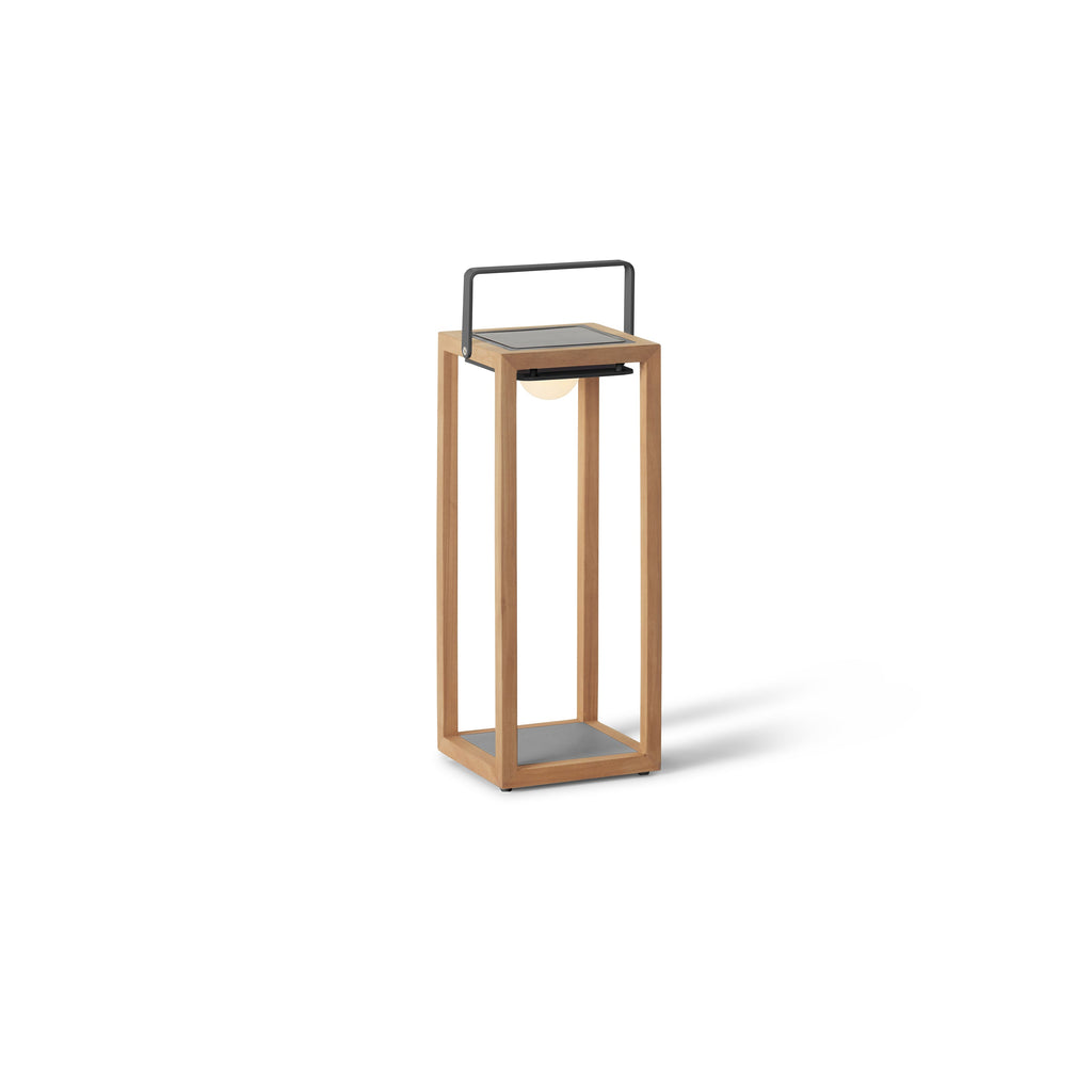 Lux Teak Floor Lamp in Charcoal