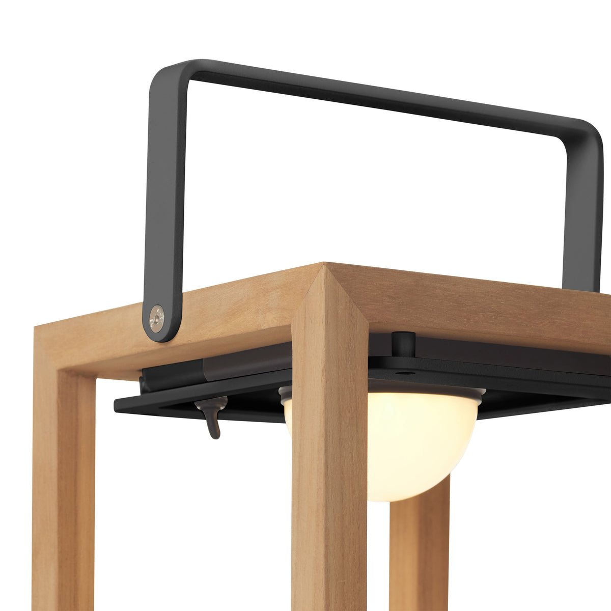 Lux Teak Floor Lamp in Charcoal