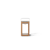 Lux Teak Table Lamp in White