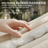200 x 140 cm Double Hammock with Pillow and Pad, Cream White