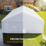 20' x 40' Heavy Duty Party Tent and Carport with Sidewalls, White