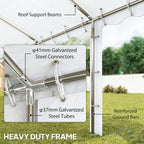 20' x 40' Heavy Duty Party Tent and Carport with Sidewalls, White