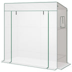 77.2" x 30.3" x 77.6" Lean-to Tomato Greenhouse, White
