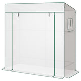 77.2" x 30.3" x 77.6" Lean-to Tomato Greenhouse, White