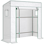 77.2" x 30.3" x 77.6" Lean-to Tomato Greenhouse, White
