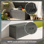 440L Garden Storage Box with Lockable Lid and Gas Rods