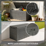 440L Garden Storage Box with Lockable Lid and Gas Rods