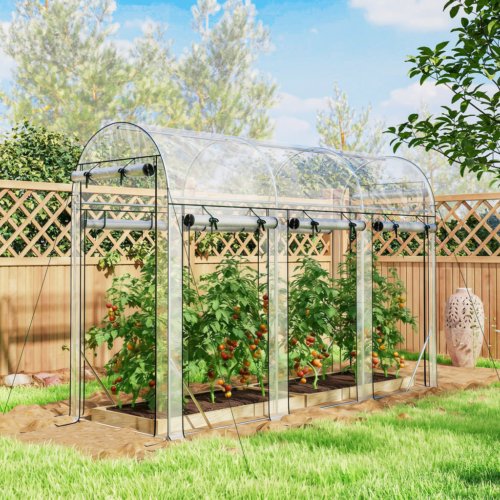 10' x 3' x 6.5' Walk-in Tunnel Greenhouse, Clear