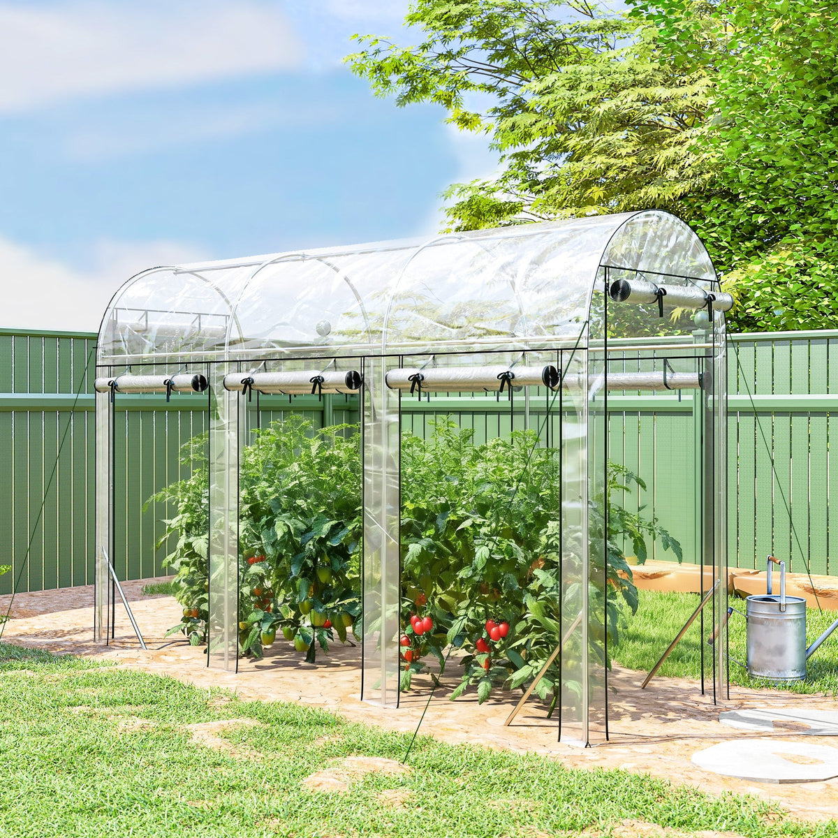 10' x 3' x 6.5' Walk-in Tunnel Greenhouse, Clear