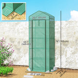 5 Tier Mini Greenhouse with Shelf Clips, 27.25" x 19.25" x 76", Green