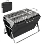 Folding Portable Charcoal BBQ Grill with Handle and Foldable Legs, Black