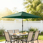 3 x 2 m Garden Parasol with Crank Handle and Tilt Function, Green
