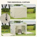 7' x 8' Pop Up Canopy Tent with Curtains and Netting, White