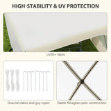 7' x 8' Pop Up Canopy Tent with Curtains and Netting, White