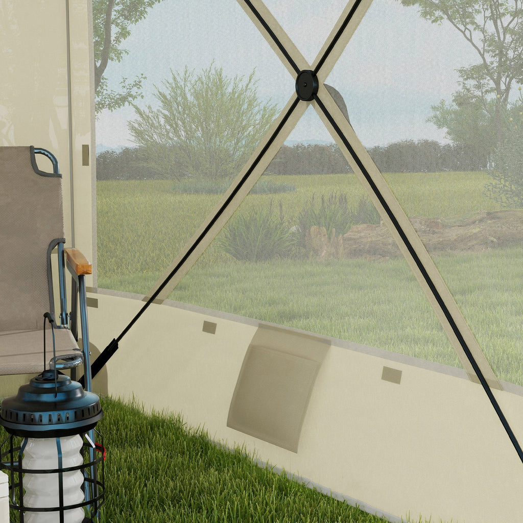 7' x 8' Pop Up Canopy Tent with Curtains and Netting, White